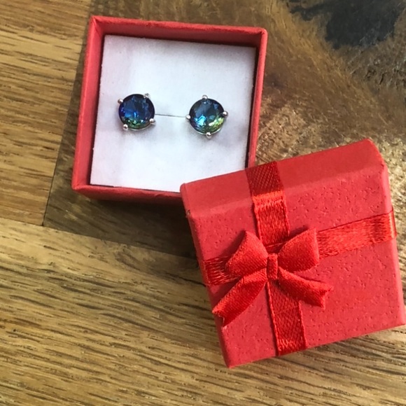 Aquamarine 925 sterling earrings - Picture 2 of 7